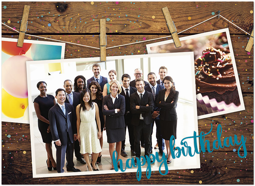 Select a verse or write your own. Birthday Snapshot Photo Card D1467U-V